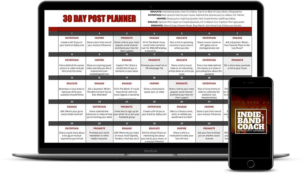 30 Day Post Planner