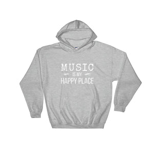 Music Is My Happy Place Hooded Sweatshirt - Indie Band Coach