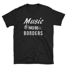 Load image into Gallery viewer, Music Has No Borders - Graphic Tee Design - Indie Band Coach