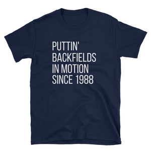 *Puttin Backfields In Motion - Retro Tee - Indie Band Coach