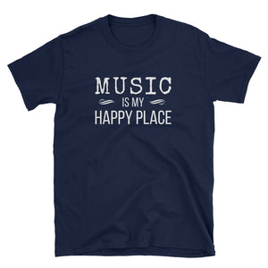 Music Is My Happy Place - Inspirational T-Shirt - Indie Band Coach