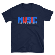 Load image into Gallery viewer, Music Has No Borders - Inspirational T-Shirt - Indie Band Coach